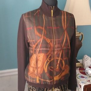 LRL, Cashmere/Silk zip sweater